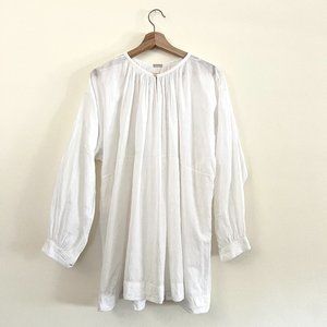 Makie Clothier Gathered Shirt Cotton woven windowpane OS